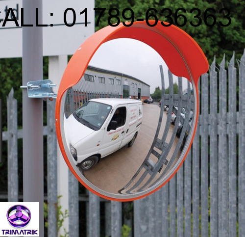 Why are convex mirrors used in parking lots?